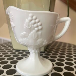 Indiana Glass Milk Glass Colony Harvest Grape Creamer